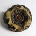 FLOWER PIN - recycled brooch - wool brooch - tan brooch - batik brooch - flower brooch