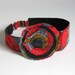 RED HEADBAND - reversible headband - floral headband - grey headband - BONUS removable hair clip