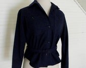 Ladies Vintage Blouse. Long Sleeve Camp Shirt, Size Sm. 1970s