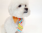 dog tie- shirt and tie collar- bright polka dot tie- wedding dog tie- cat tie- pet tie- green- turquoise- yellow