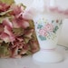 Vintage Fenton Art Glass Basket Hand Painted with Pink Roses Cottage Chic Shabby Chic