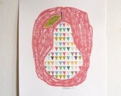 Pear art print - Poster A4