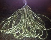 Vintage metal square bead lot BRASS  Pinched spacer Beads 8 inch strand