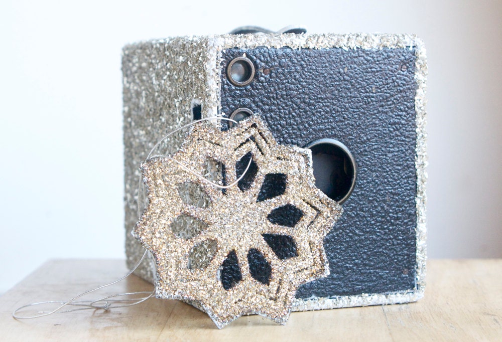 Glittery Box Camera, Winter Wedding Decor