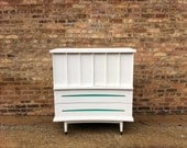 Mid Century Highboy In Heavy Cream