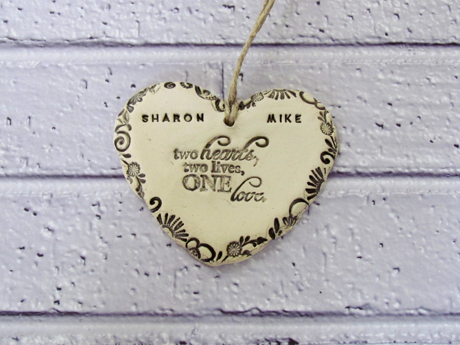Personalized heart  with your names Wedding decoration Wedding gift engagement gift