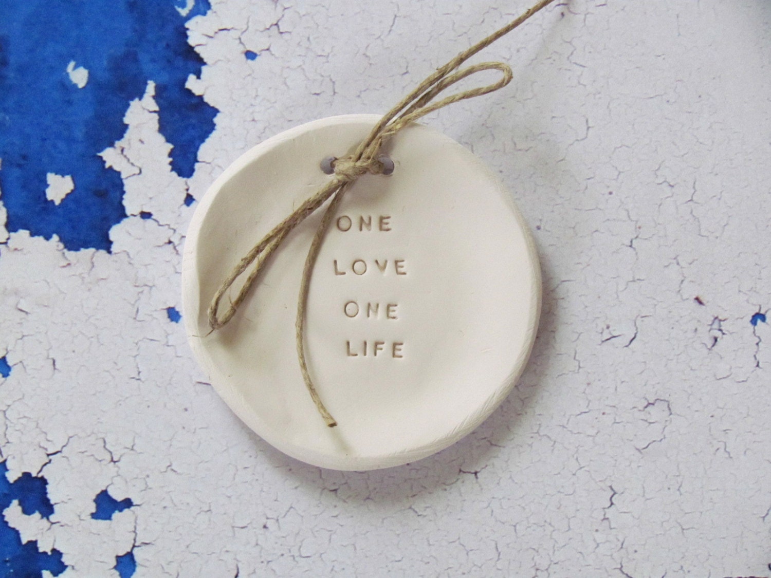 One love one life Wedding ring bearer Ring dish Wedding Ring pillow