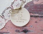 Personalized Wedding ring bearer All my love All my life Ring dish Custom Wedding Ring pillow