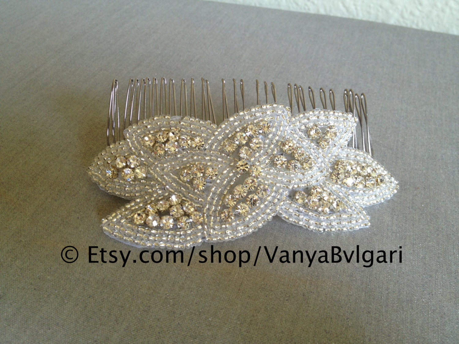 Bridal Hair Comb - Wedding Hair Accessories, Wedding comb with crystals, Crystal hair-comb, Silver hair comb, Special occasion hair piece