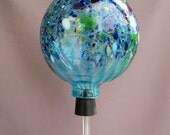 Hand Blown Art Glass Hummingbird Feeder