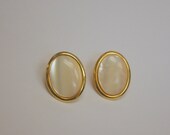 Vintage Faux Mother Pierced Earrings