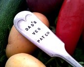Garden Marker - Custom hand stampd vintage Fork Quirky Plant Marker - Dad's Veg Patch From GOOZEBERRY HILL