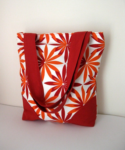 Tote Bag-Laptop Bag-Beach Bag-Zipper Closure-Large Diaper Bag-Rainbow Colors