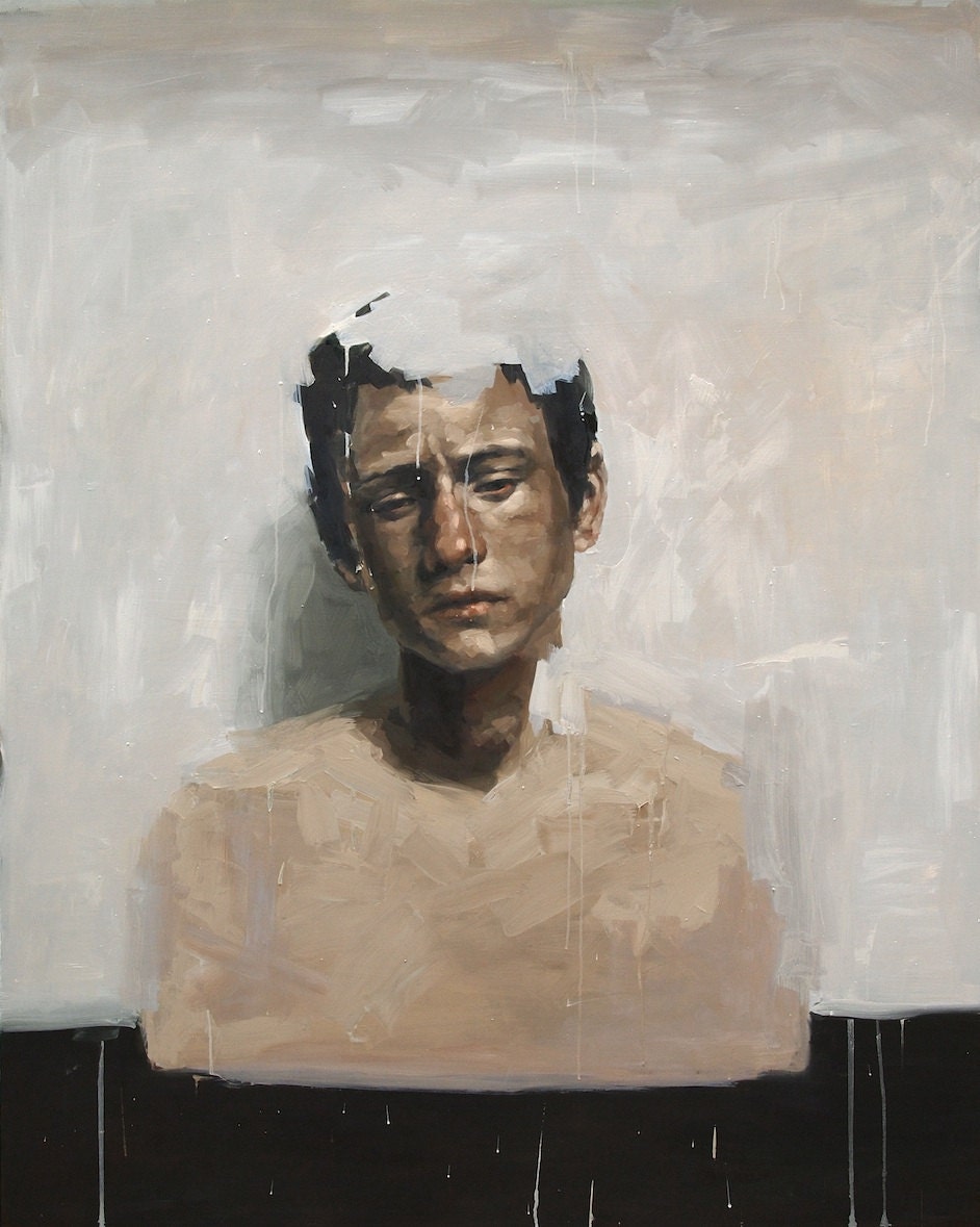 The Disappearing Boy, extra large Giclee print of original oil painting