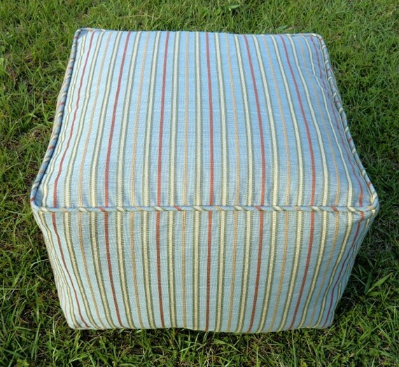 Square pouf ottoman teal cube pouf cube ottoman by anitascasa