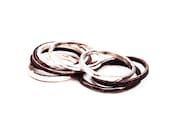 Silver Organic Thin Stacking Ring