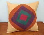 Squares Patchwork Quilted Pillow