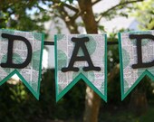 Father's Day Banner - Best Dad Ever - Fathers Day Decor - Father's Day Sign - Black and Green