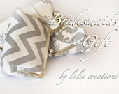 Bridesmaids Gifts Party Grey Purses Bridesmaids Custom Bridesmaids Bags Grey Clutches Set of 3 by Lolis Creations
