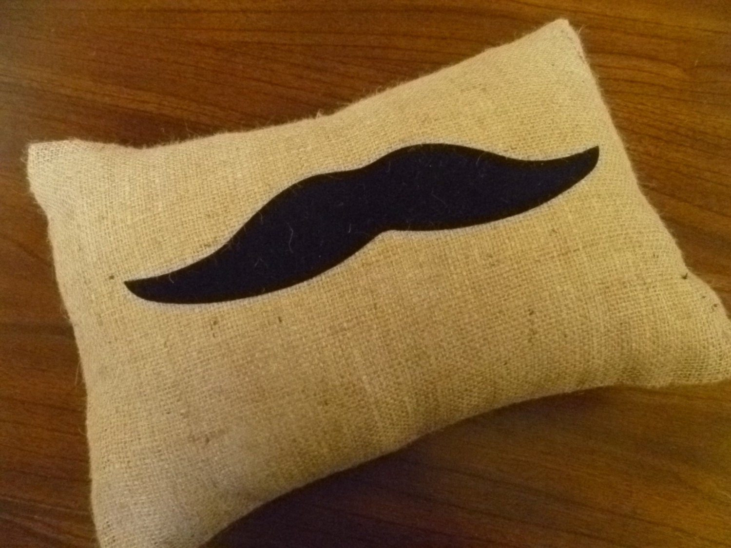 12 x 16 "Mustache" Burlap Pillow Cover