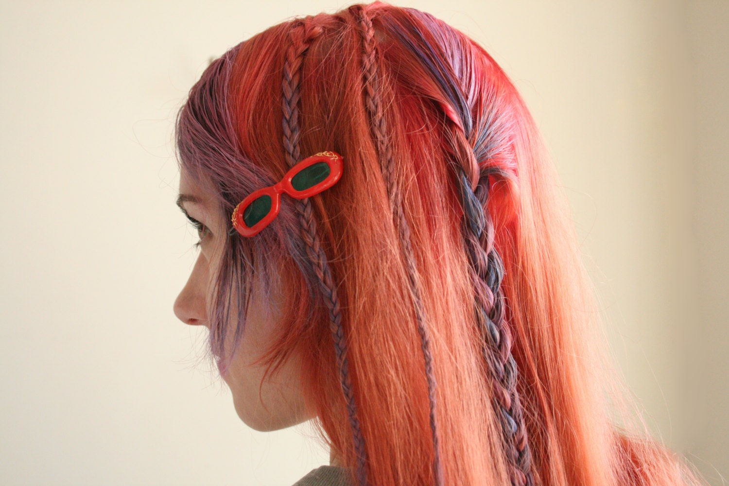1960s Eyeglass Vintage Barrettes - Kawaii Accessories - Vintage Hair Accessories