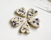 Seed Bomb HEART FAVORS in Burlap Bags Forget-me-not Flower 5 sets Eco Natural Wedding Favors