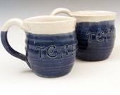 Tea for Two - Cobalt Blue and White Teacups/Mugs
