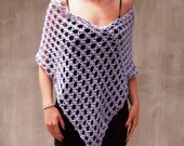 Hand crocheted Lavender Fairy Lace Fashion  poncho special, capelet, shrug or vest
