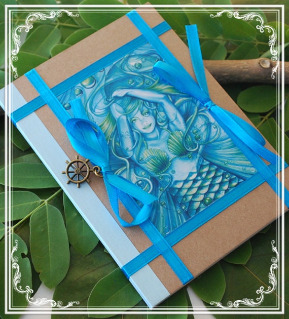 Mermaid Journal - Merfaerie - Goddess of the Sea - Book of Shadows - Diary - Dream Notebook