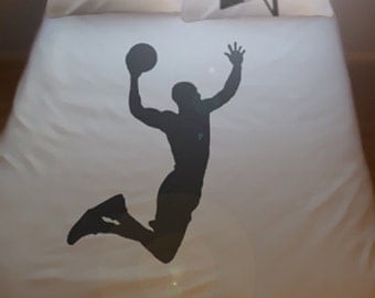 Basketball Duvet Cover Set Pillowcases Basket Ball Net Board Player twin full double queen size king