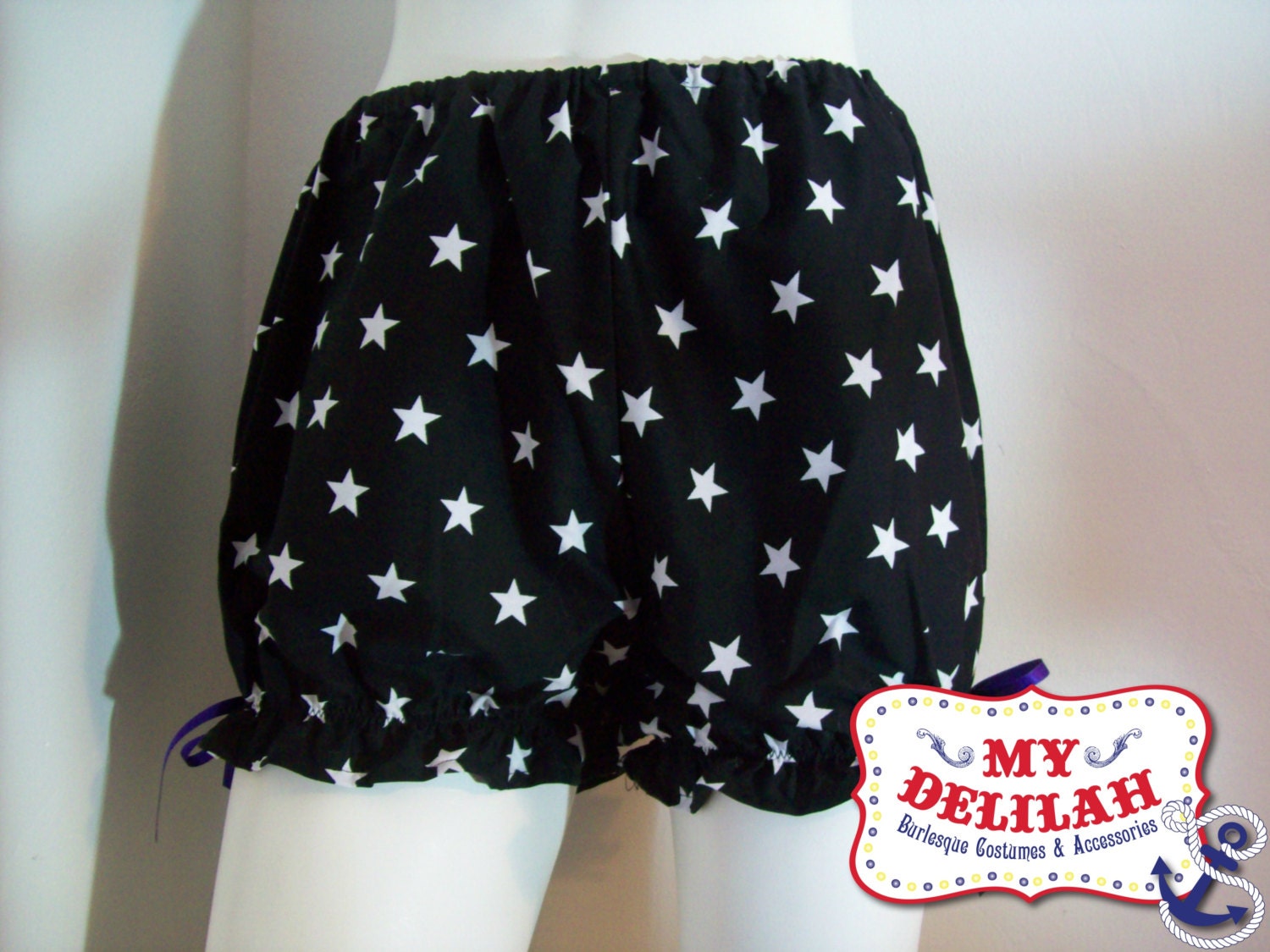 Stars Burlesque Mini Bloomers / Shorts / Frilly Knickers