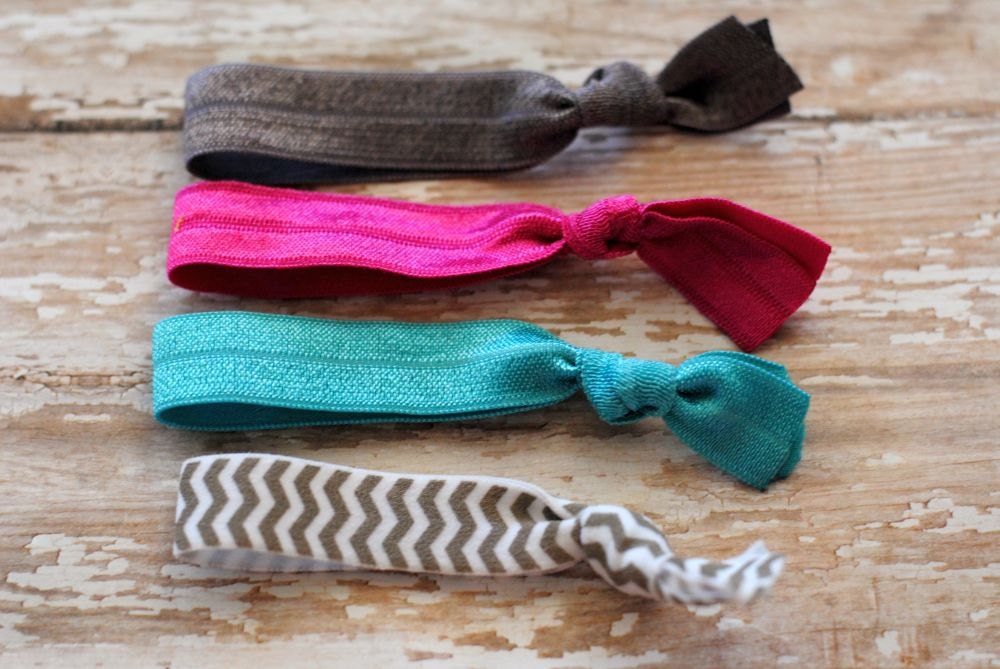 Elastic Hair Ties - Set of 4 - Sweet and Sassy