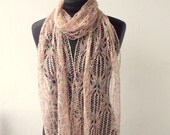 Spring Cometh  hand knitted silk lace scarf,cobweb scarf