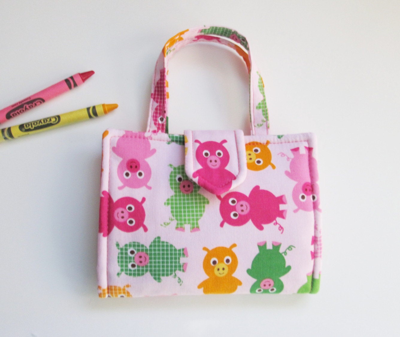 Crayon Wallet ... Pink Pigs