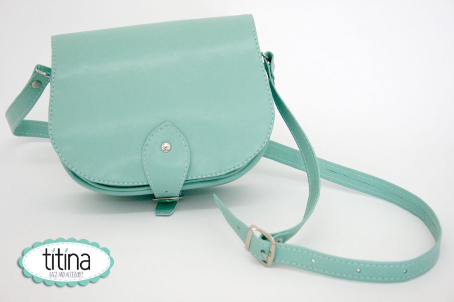 mint color cross-body Lula bag