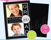 INSTANT DOWNLOAD Printable Graduation 2013 5x7 / Black & White / Digital Photo Card Template (Photoshop) PSD from Doodlelulu by 2 june bugs Il_170x135