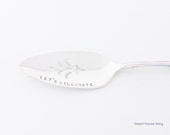 Cake Server Let's Celebrate, Birthday Cake, Holiday,  Wedding Cake Server, Table Decor Dessert Server - Hostess, Entertaining, Serving