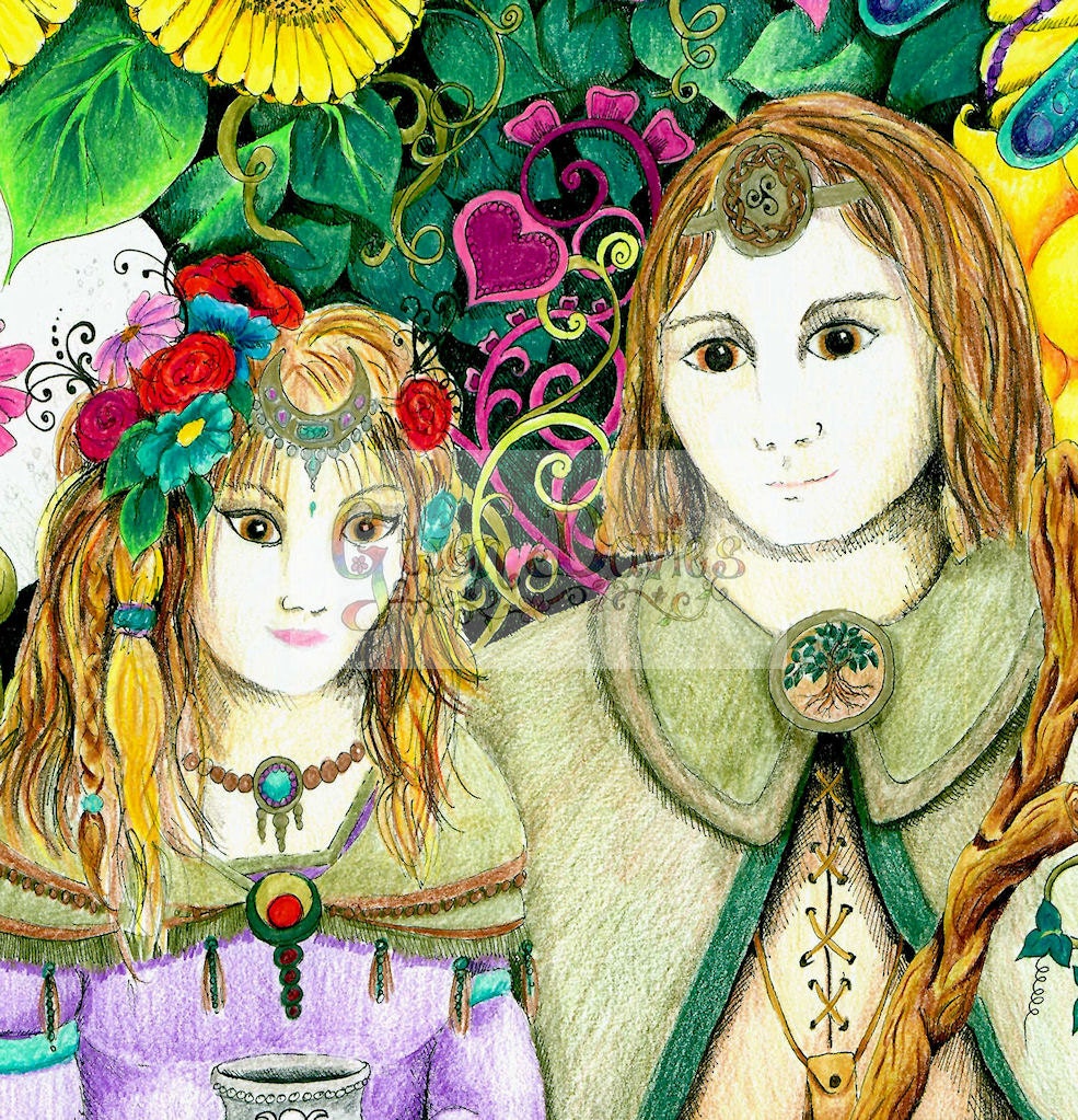 Beltane / Handfasting cards Pagan / wiccan - pack of 6 wedding Wiccan