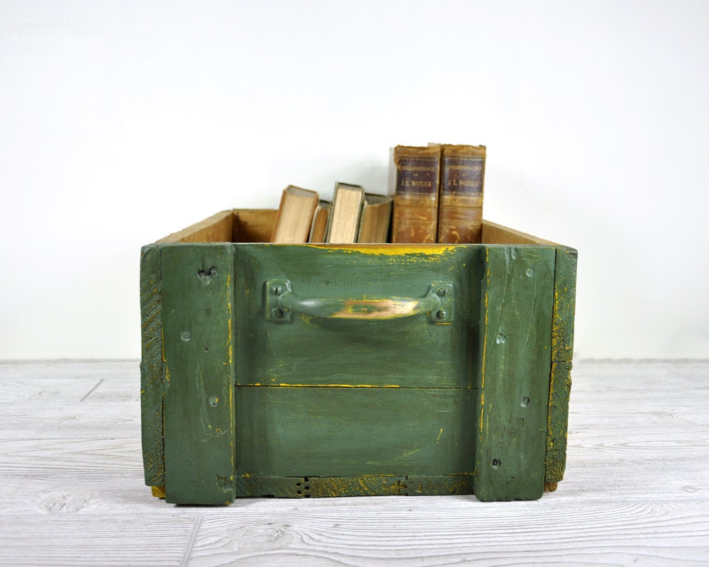 Vintage Large Wooden Stacking Box Crate / Industrial Storage