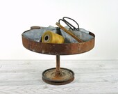 Vintage Industrial Metal Organizer / Industrial Storage