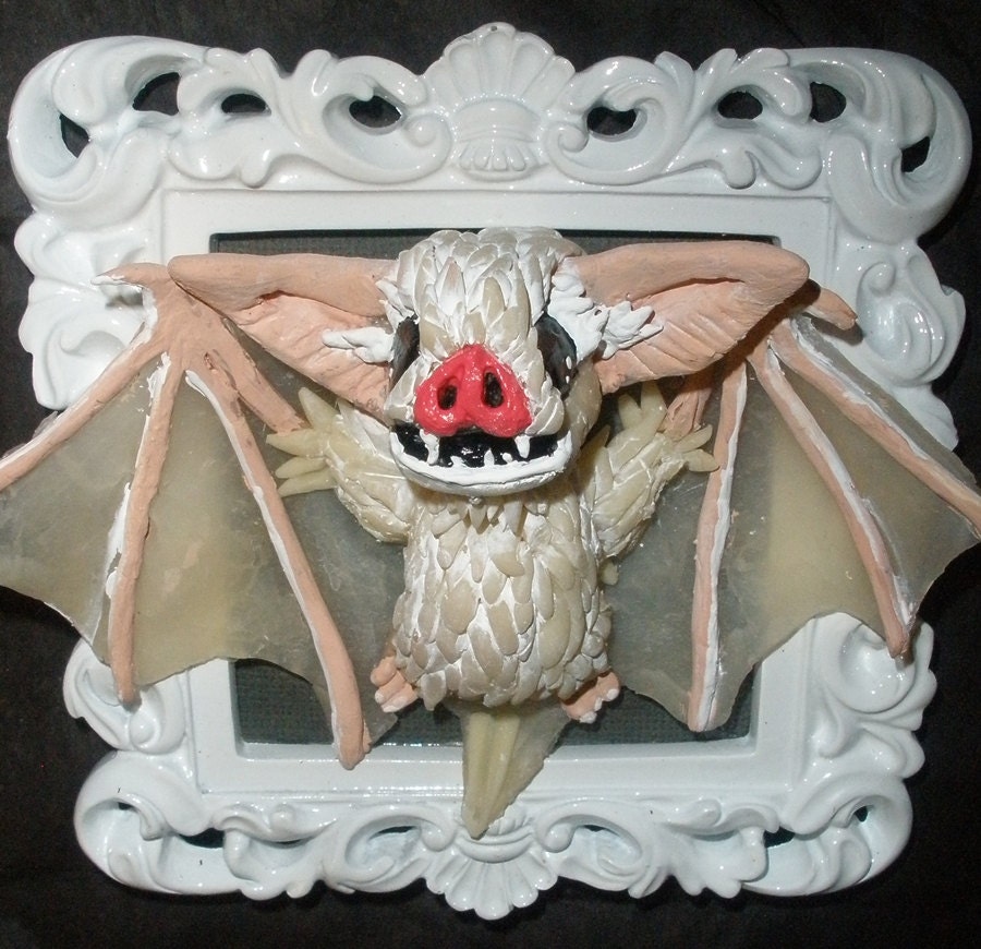 Glow in the Dark Polymer Bat Sculpture