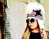 PATTERN - Skull and Crossbones Punk Hat with Mohawk  - Crochet PDF Pattern