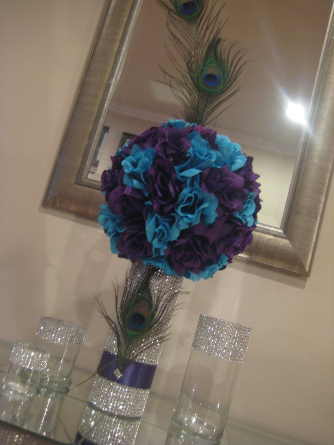 Peacock Centerpiece Pomander