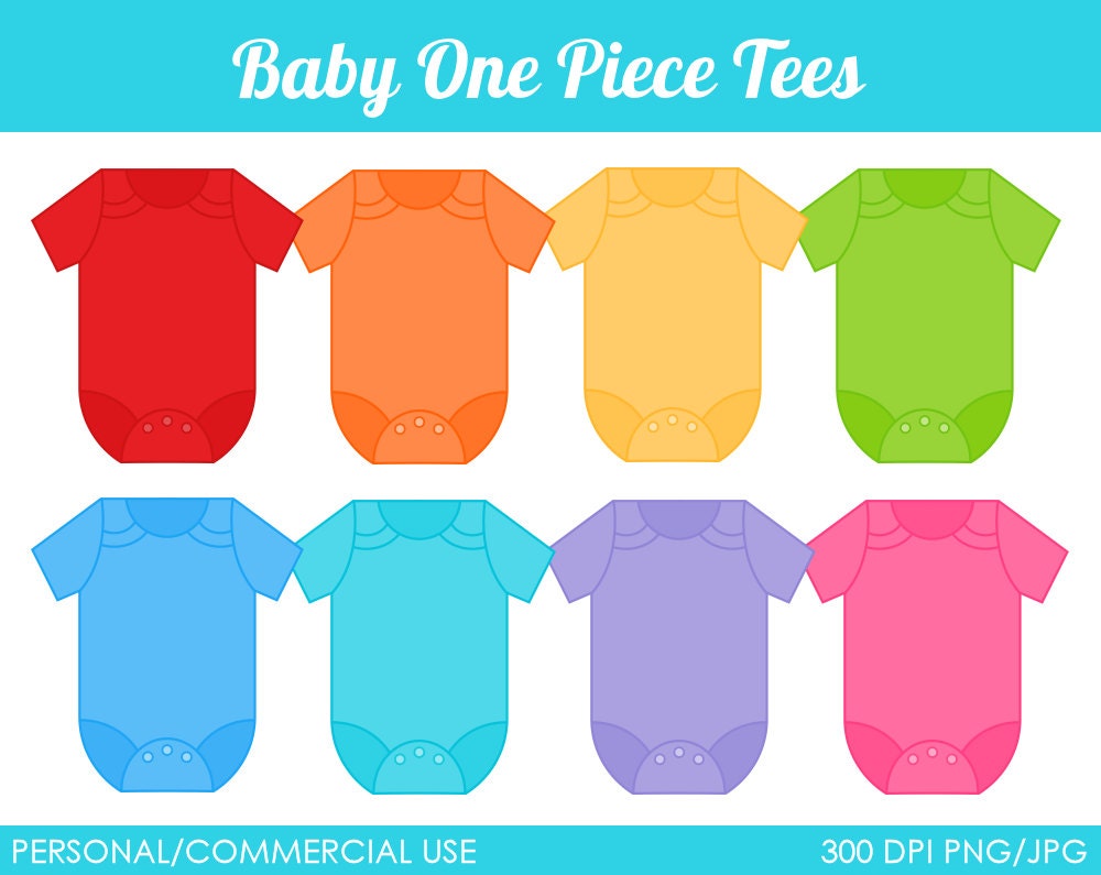 Baby One Piece Clipart - Digital Clip Art Graphics for Personal or Commercial Use Il_570xn