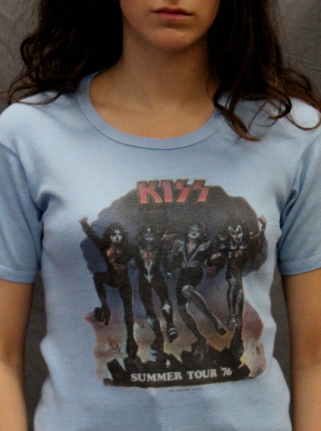vintage KISS 1976 tour T SHIRT small ORIGINAL