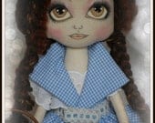 Raggedy Art doll Essence of Wizard of Oz  Dorothy Gale and Toto
