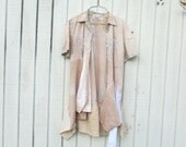 medium - large  - Upcycled clothing / Patchwork Jacket / Dress / Funky Tunic Tshirt Dress / Eco Dress / Artsy Dress by CreoleSha