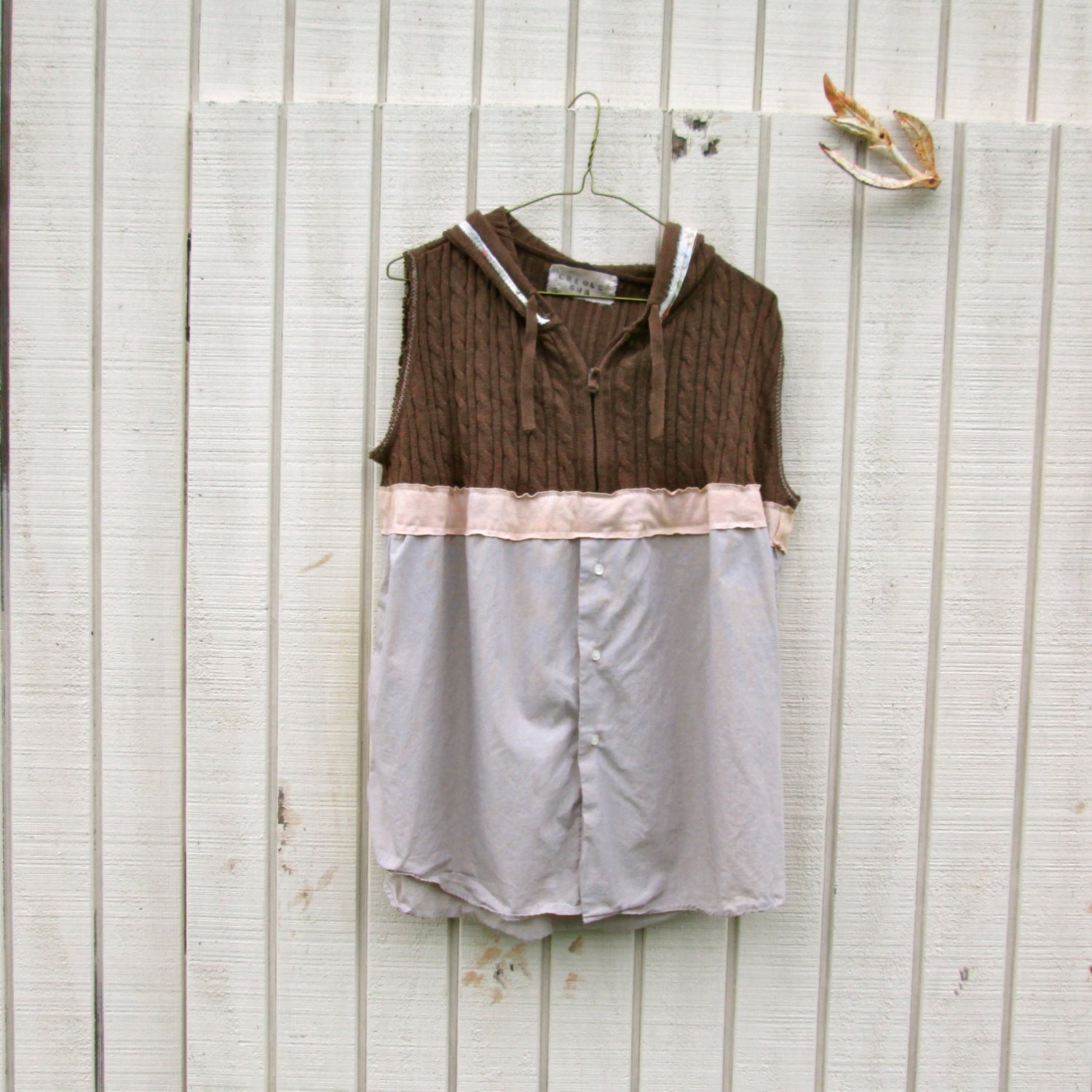 xlarge - xxlarge / Upcycled Clothing / Hoodie Tunic / Baby Doll / Funky Dress / Eco Dress / Tattered Artsy Dress by CreoleSha