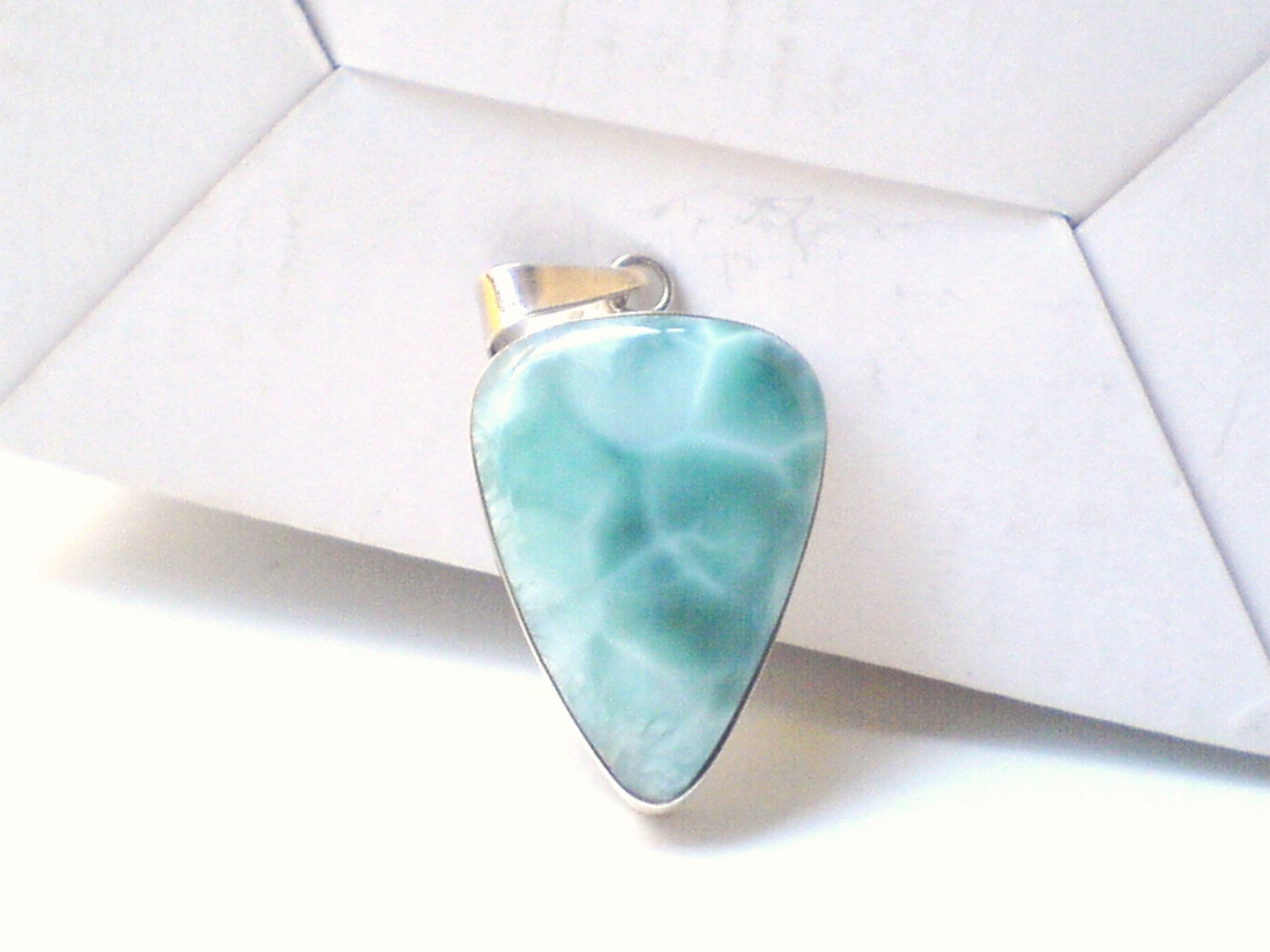 May Flowers Larimar pendant Geometry Sterling silver 925