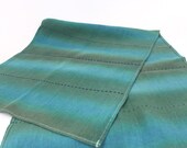 Luxe Linen Table Runner in Ocean and Algae